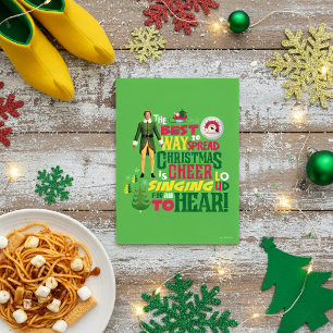 Buddy the Elf Julost Graphic-citat Vykort