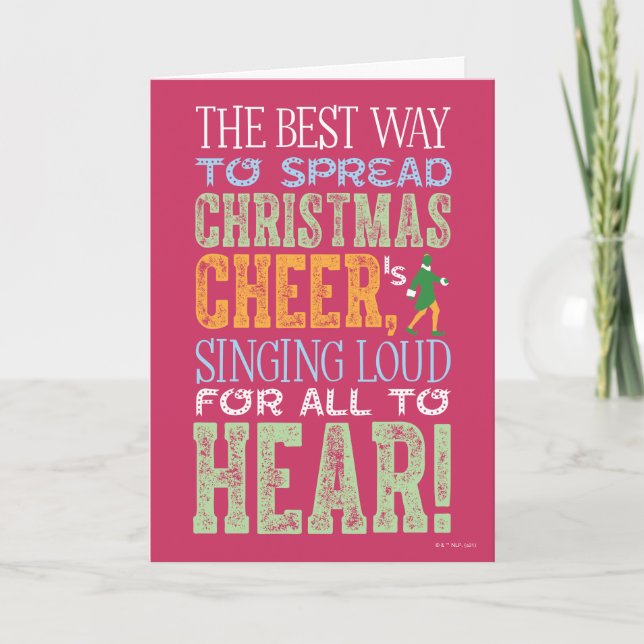 Buddy the Elf | Julstämningscitat Kort (Framsida)