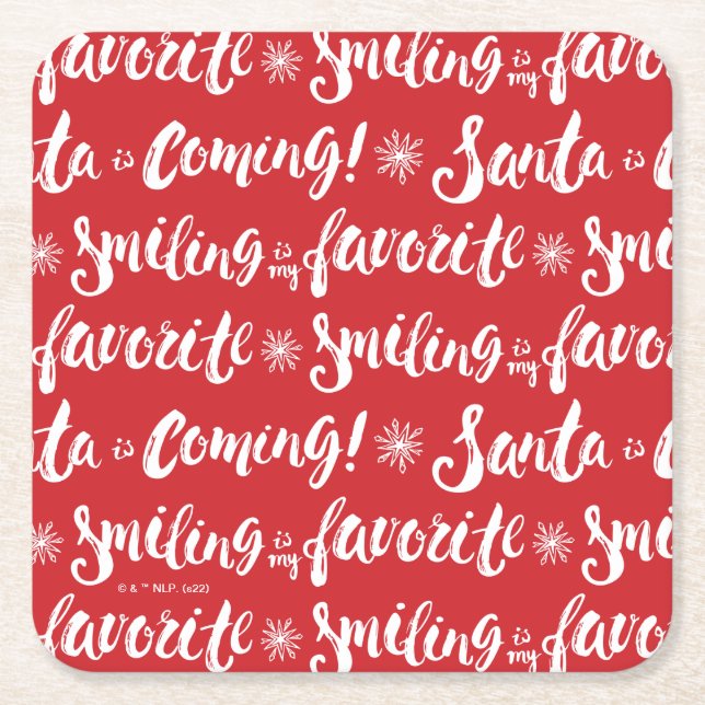 Buddy the Elf | Mjölk är min favorit Mönster Underlägg Papper Kvadrat (Framsidan)