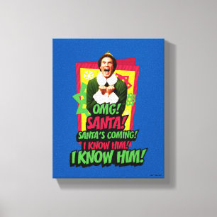 Buddy the Elf OMG! Tomten! Canvastryck