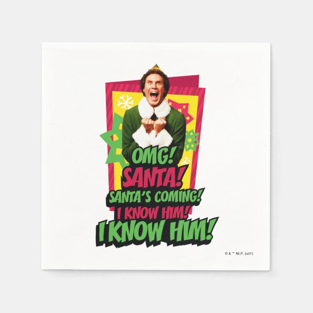 Buddy the Elf | OMG! Tomten! Pappersservett (Framsidan)