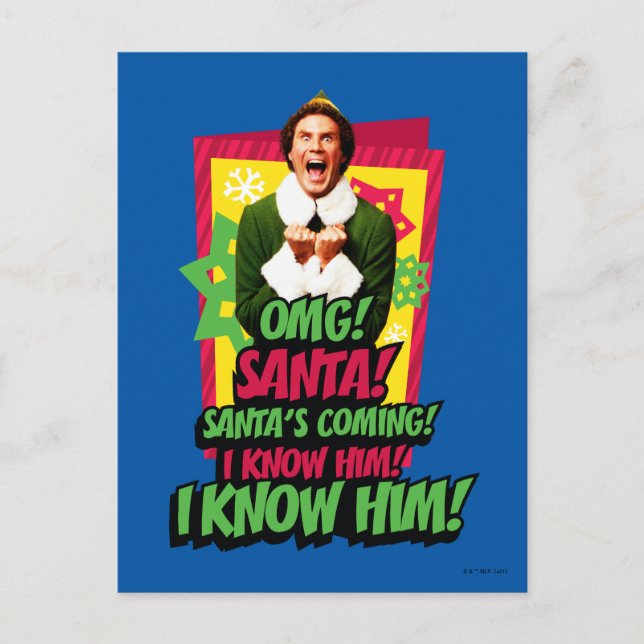 Buddy the Elf | OMG! Tomten! Vykort (Framsida)