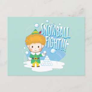 Buddy the Elf Snöbollskrig! Helg Vykort