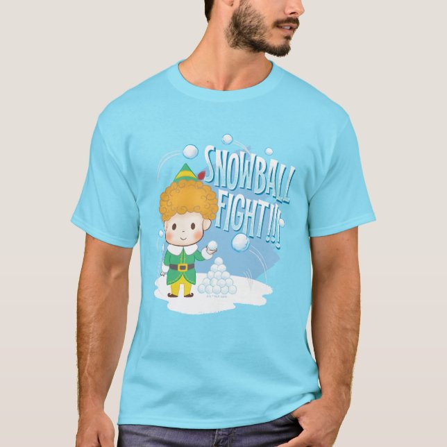 Buddy the Elf Snöbollskrig! T Shirt (Framsida)