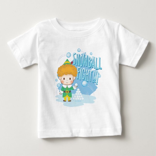 Buddy the Elf Snowball Fight! T Shirt (Framsida)