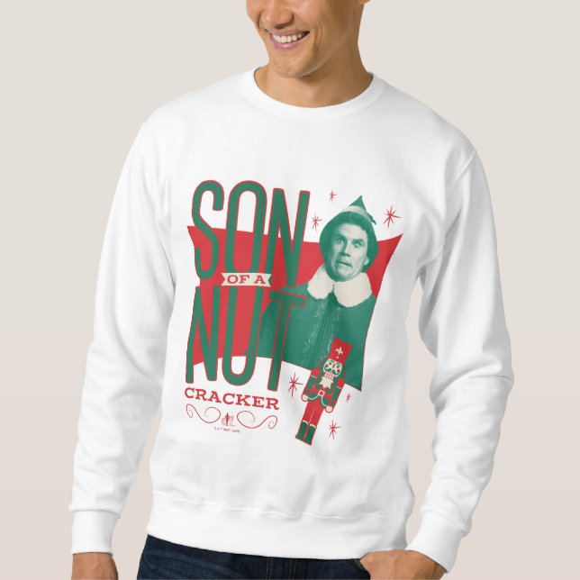 Buddy the Elf Son of a Nutcracker Lång Ärmad Tröja (Framsida)