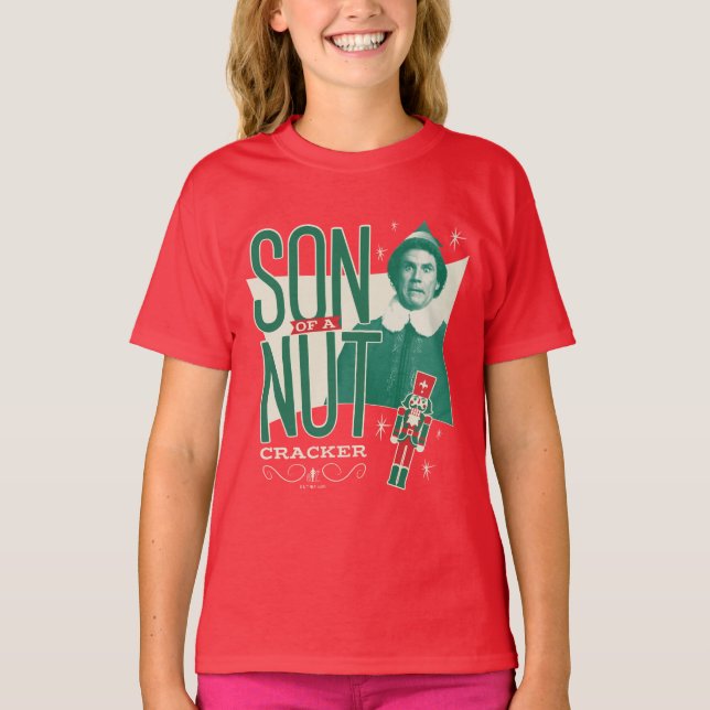 Buddy the Elf Son of a Nutcracker T Shirt (Framsida)