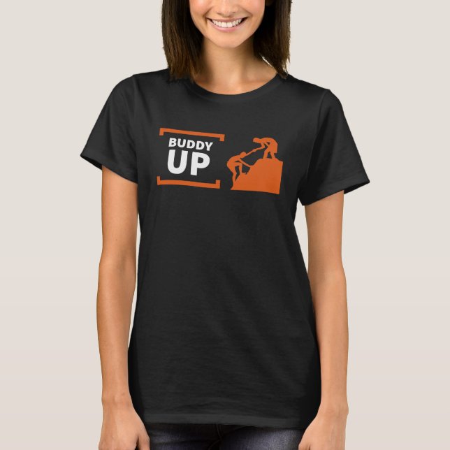 Buddy Up Hiking Climbing T Shirt (Framsida)
