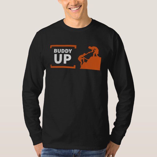 Buddy Up Hiking Climbing T Shirt (Framsida)