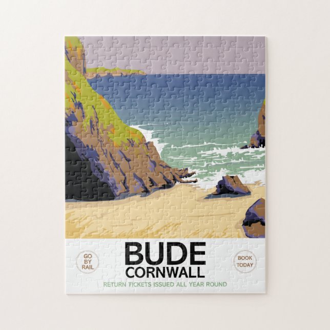 Bude cornwall Sidsemal reseskylt Pussel (Vertikal)