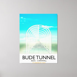 Bude Tunnel, Cornwall Parody Travel-affisch Canvastryck