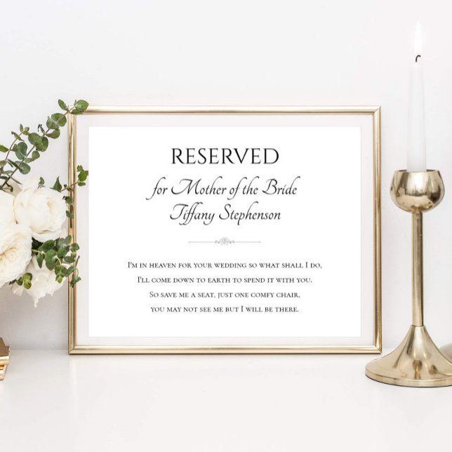 Budens mamma är jag i himlen för din Bröllop Poster (Skapare uppladdad)