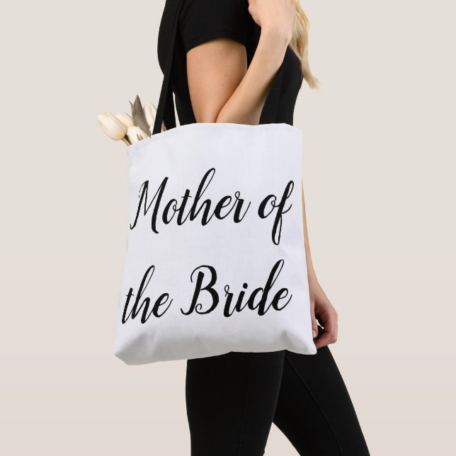 Budens mamma Black Script Bröllop Tygkasse (Närbild)