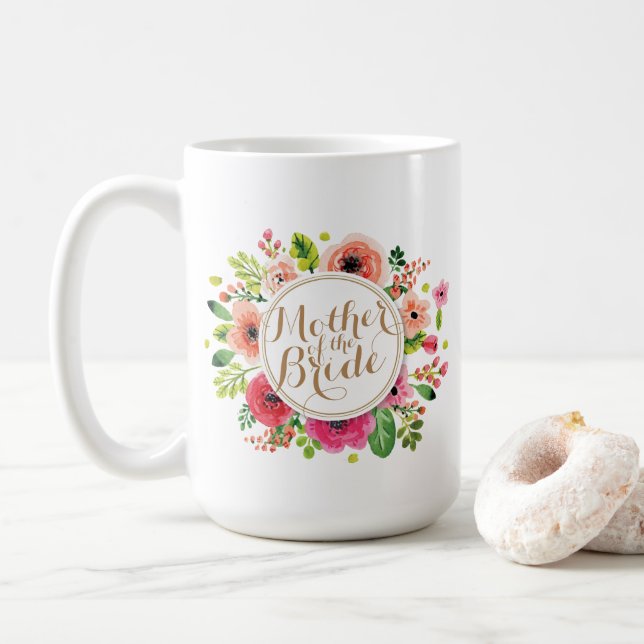 Budens mamma Blommigt Bröllop Classic Mugg (Med munk)