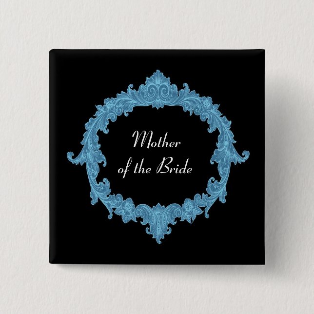 BUDENS MAMMA Blue Black Vintage V13 Knapp (Framsida)