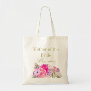 Budens mamma Bridesmaid Blommigt Personal Tygkasse