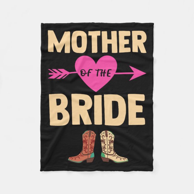 Budens mamma Bröllop Bachelorette Cowboy Bo Fleecefilt (Framsidan)