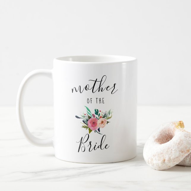 Budens mamma Bröllop Gift Boho Blommigt Chic  Kaffemugg (Med munk)