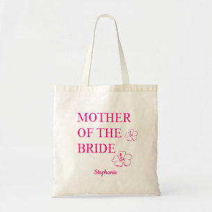 Budens mamma Bröllop Gift Rosa Blommigt  Tygkasse