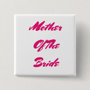 Budens mamma Bröllop Gift Rosa Modern Knapp