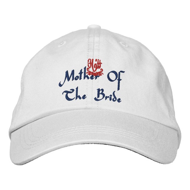 Budens mamma Bröllop I White Broderad Keps (Framsida)