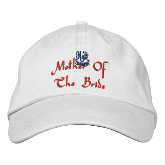 Budens mamma Bröllop White Broderad Keps