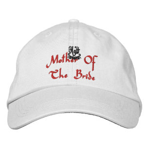 Budens mamma Bröllop White Broderad Keps