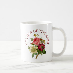 Budens mamma Burgundy Rosa ros Bouquet Mugg