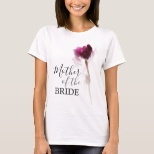 ’BUDENS MAMMA’ Burgundy Tulip Blommigt T Shirt