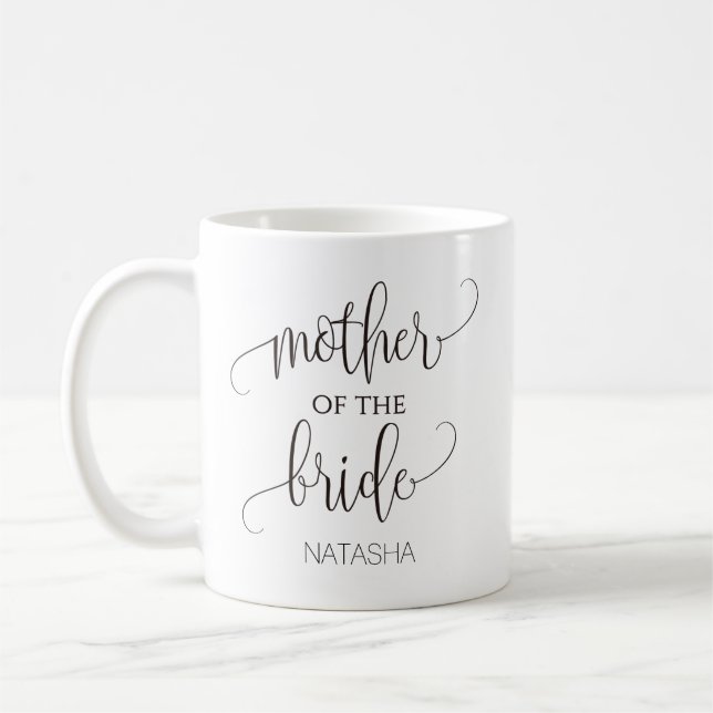 budens mamma Calligraphy Bröllop Gift Kaffemugg (Vänster)
