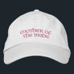 Budens mamma Cap/rosa Broderad Keps<br><div class="desc">Det här är ett sött boll-lock för Mor (eller Mor-i-Law) i Bride till bära,  som innehåller just texten "Budens mamma" i rosa brodery och ett roligt keltiskt teckensnitt stil som du enkelt kan anpassa (eller ändra till "Maid of honor)).</div>