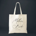 Budens mamma Chic Script Tygkasse<br><div class="desc">Budens mamma-presenten har moder-skripthandskriftsbilder.</div>