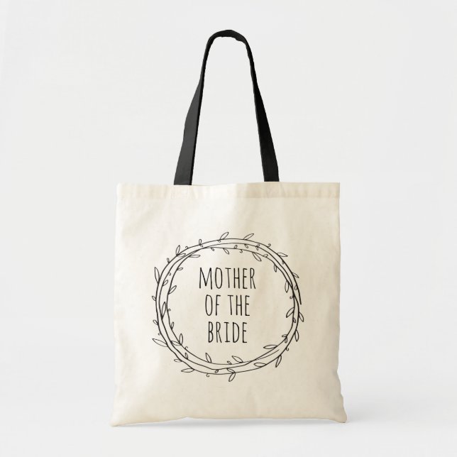 Budens mamma. Cute modern botanisk bröllop Tygkasse (Framsidan)