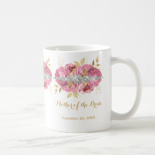 Budens mamma Diamond Rosa Guld Blommigt Coff Kaffemugg