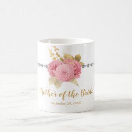 Budens mamma Diamond Rosa Guld Blommigt Kaffemugg