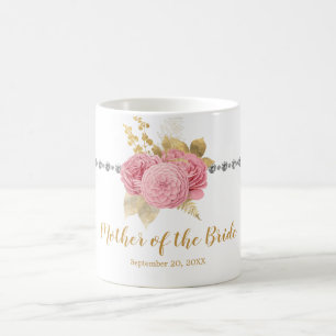Budens mamma Diamond Rosa Guld Blommigt Kaffemugg