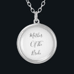 Budens mamma Elegant Classy Gift 2023 Silverpläterat Halsband<br><div class="desc">budens mamma är skrivet i vacker text och elegant,  det är en perfekt eller ett parti för budens mamma. Du kan anpassa texten genom att ändra den som du vill.</div>