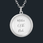 Budens mamma Elegant Classy Gift 2023 Silverpläterat Halsband<br><div class="desc">budens mamma är skrivet i vacker text och elegant,  det är en perfekt eller ett parti för budens mamma. Du kan anpassa texten genom att ändra den som du vill.</div>