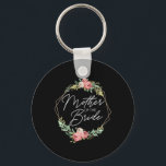 Budens mamma Flowers Bride and Groom Weddin Nyckelring<br><div class="desc">Budens mamma Blommor och Bröllop</div>