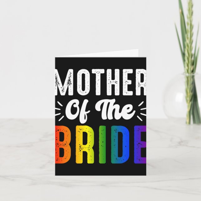 Budens mamma Gay Lesbisk Bröllop LGBT Pride Kort (Framsida)