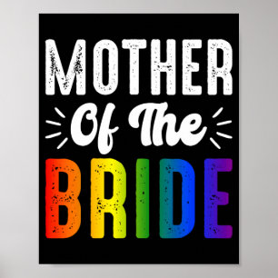 Budens mamma Gay Lesbisk Bröllop LGBT Pride Poster
