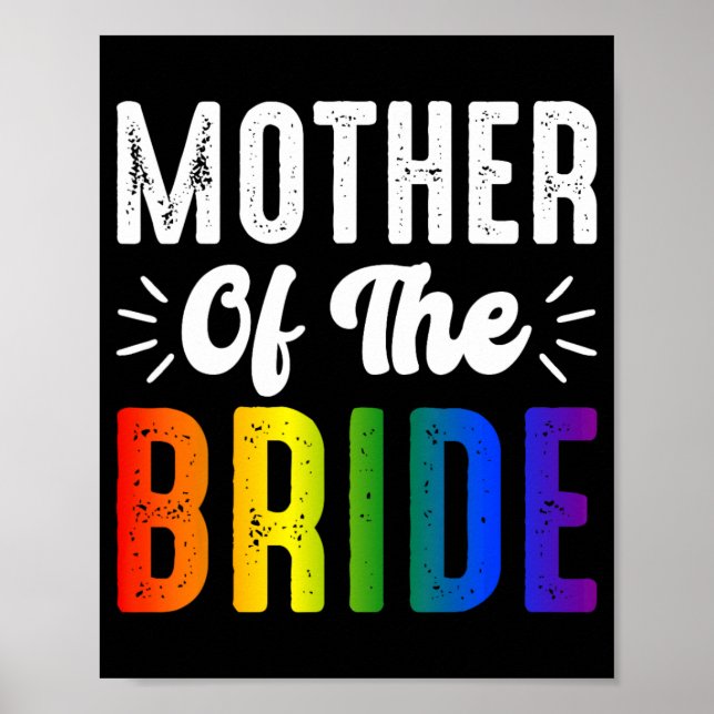 Budens mamma Gay Lesbisk Bröllop LGBT Pride Poster (Framsidan)