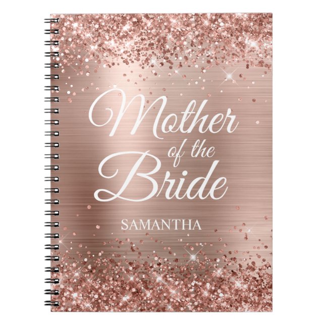 Budens mamma Glittery Ro Gold Foil Anteckningsbok (Framsidan)