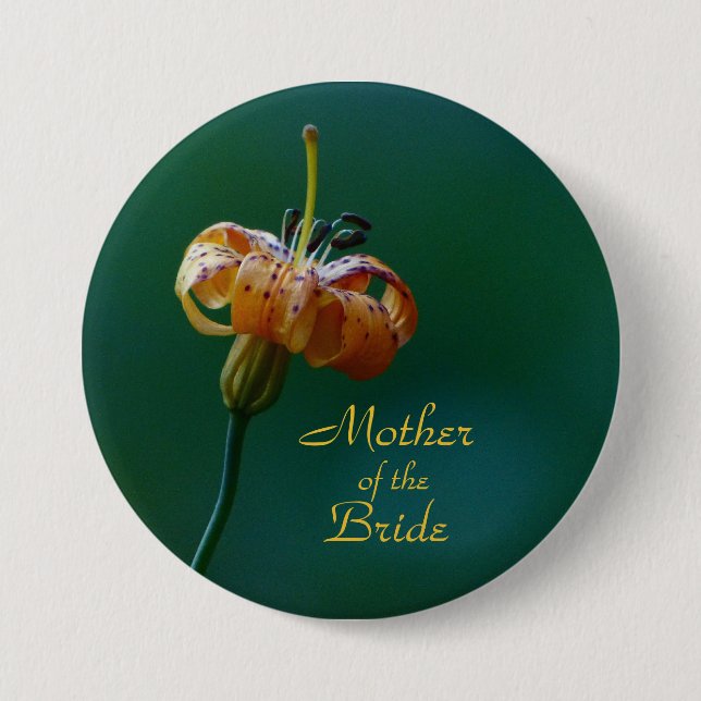 Budens mamma, Golden Lily Button Pin Knapp (Framsida)