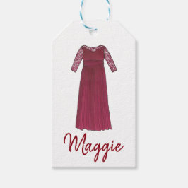 Budens mamma Groom Bröllopsfest Gown Dress Presentetikett