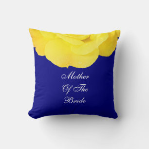 budens mamma Gult Blue Bröllop Blommigt Kudde