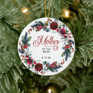 Budens mamma Helgdag Blommigt Personlig Julgransprydnad Keramik