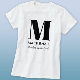Budens mamma Monogram Namn T Shirt