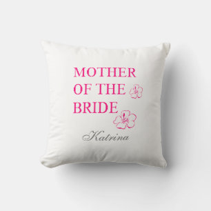 Budens mamma Namn Monogram Tropical Blommigt Kudde