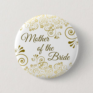 Budens mamma Ornate Guld Filigree Bröllop Knapp